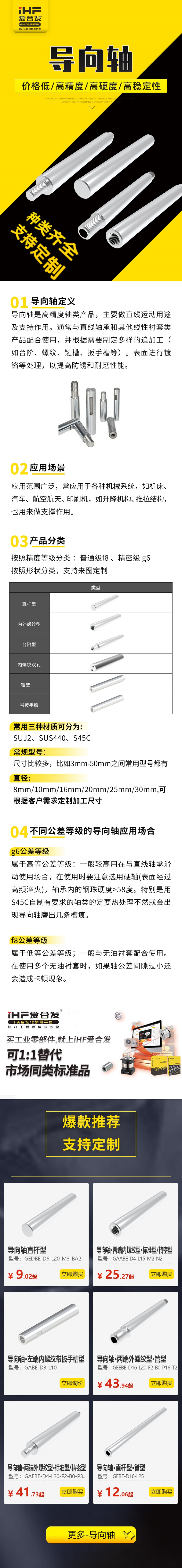 帶你30秒了解導(dǎo)向軸，支持定制！