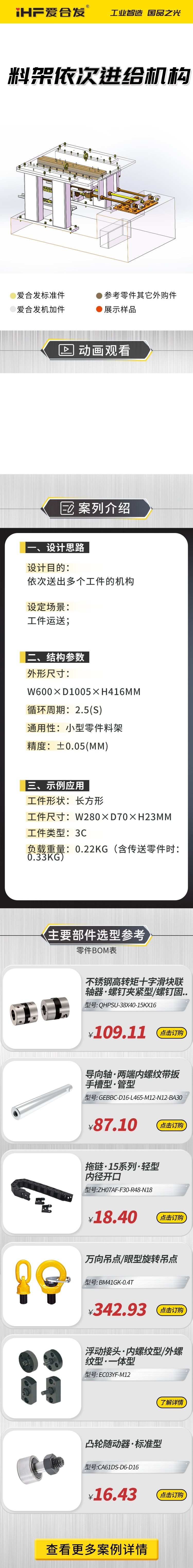 愛合發(fā)案例剖析：料雜架依次進給機構(gòu)！
